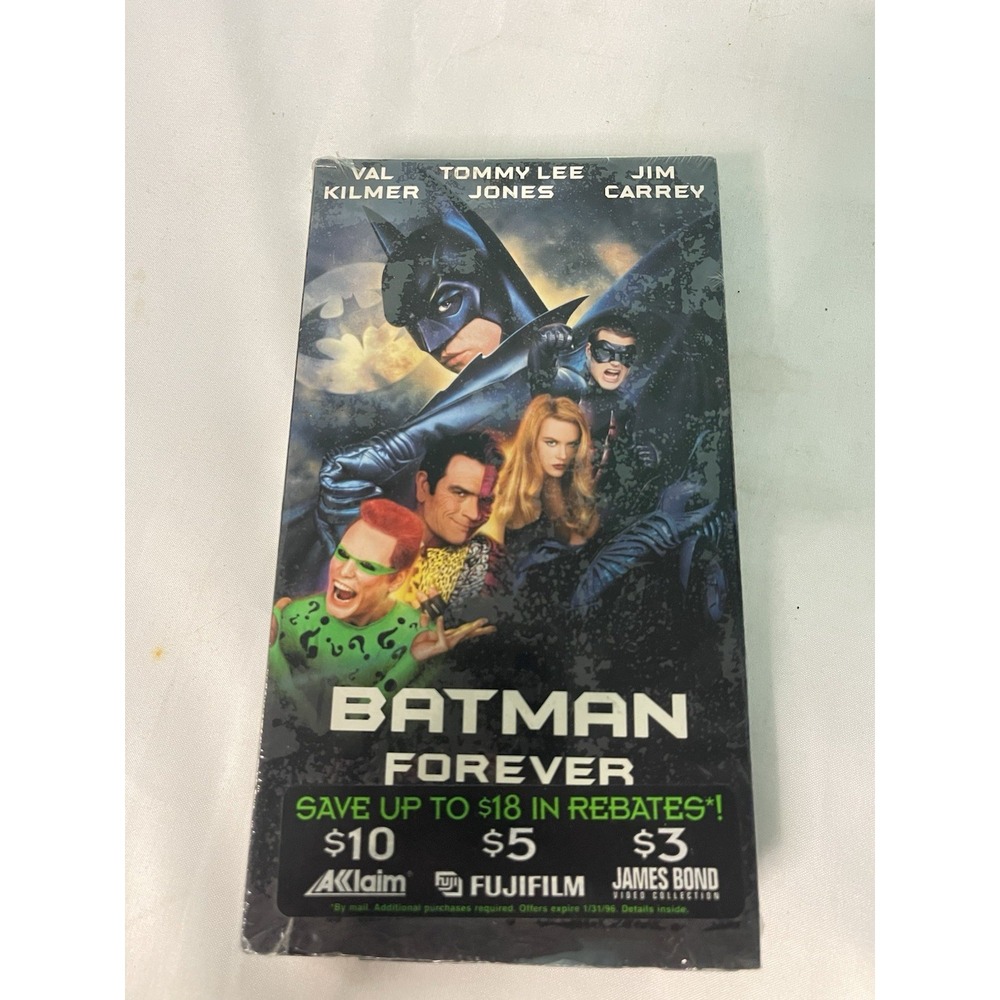 Batman Forever VHS 1995 Val Kilmer Jim Carrey USED